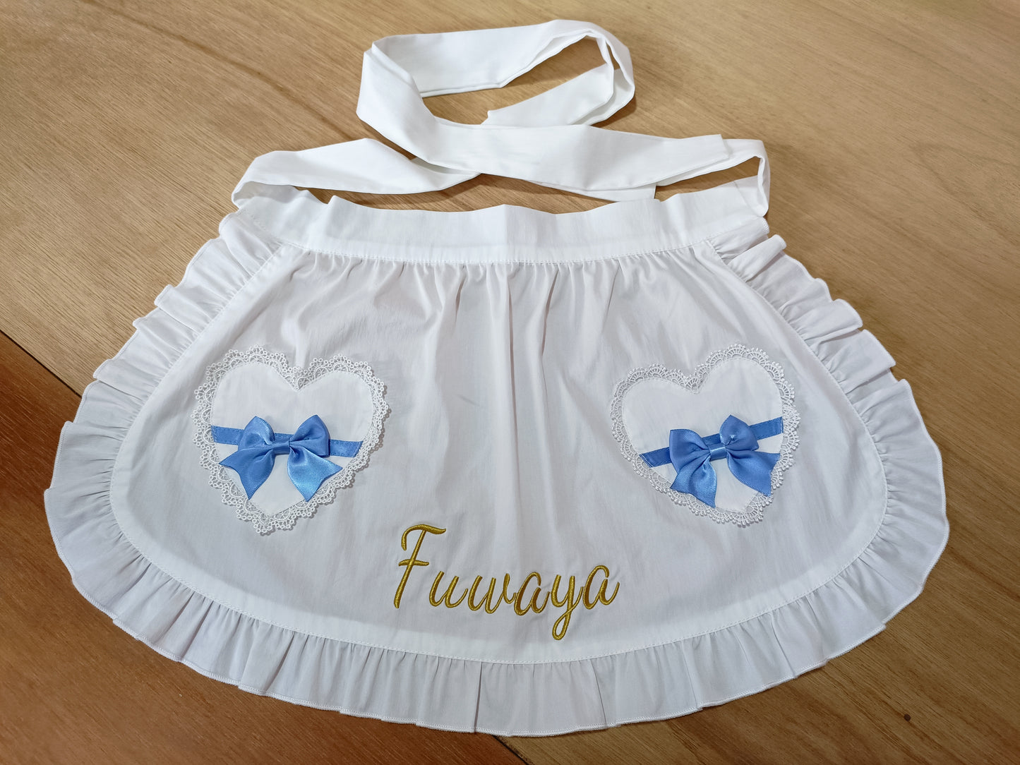 IN STOCK ribbon heart cotton apron