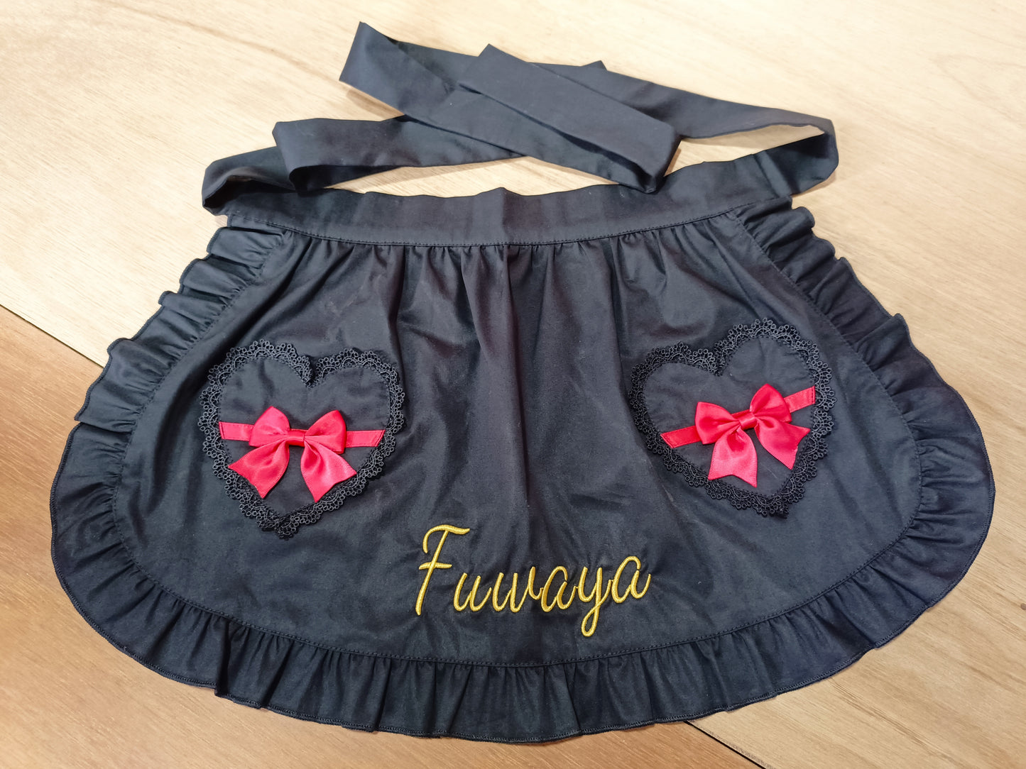 IN STOCK ribbon heart cotton apron
