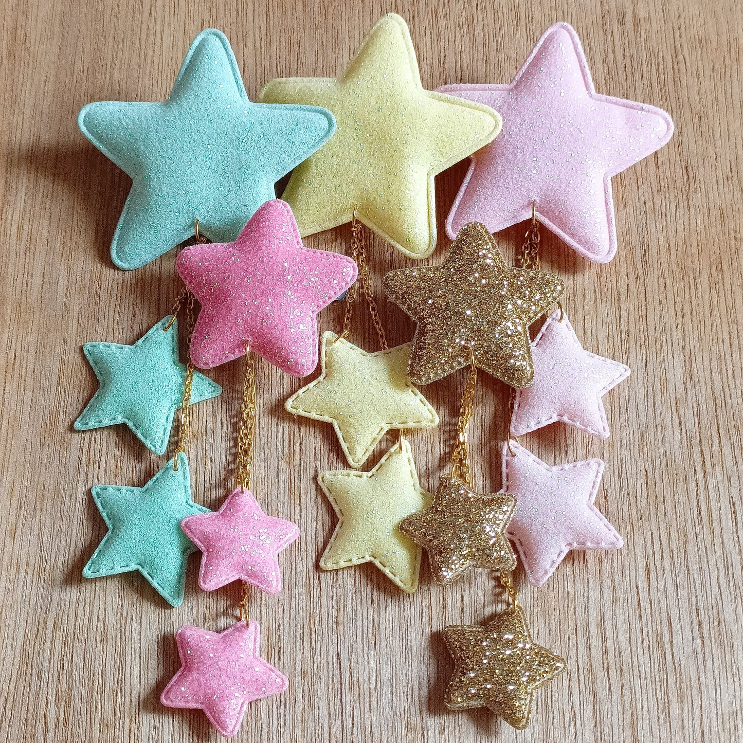 IN STOCK Glitter series star hair clips